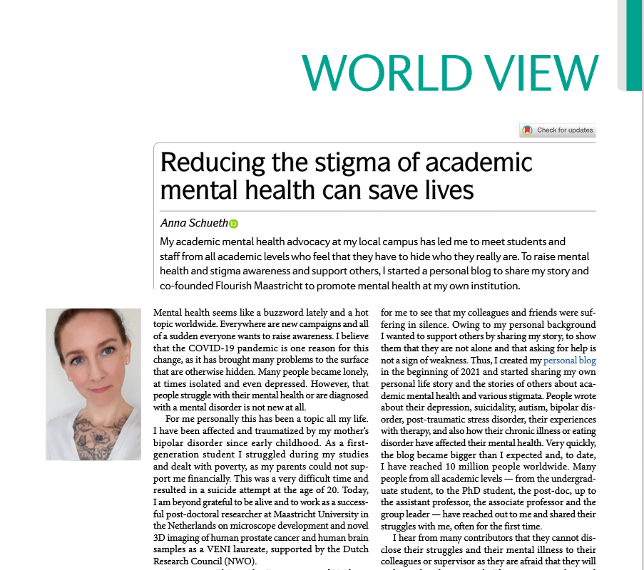 Reducing the academic mental health stigma can save lives.